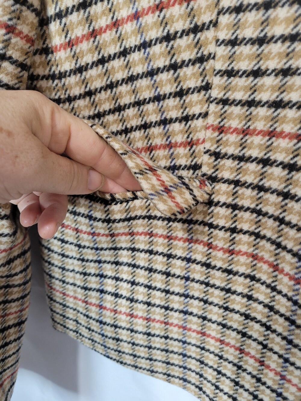 J.Crew Plaid Herringbone Tan Wool Blend Schoolboy Blazer Old-money Academia Fall - Picture 8 of 15